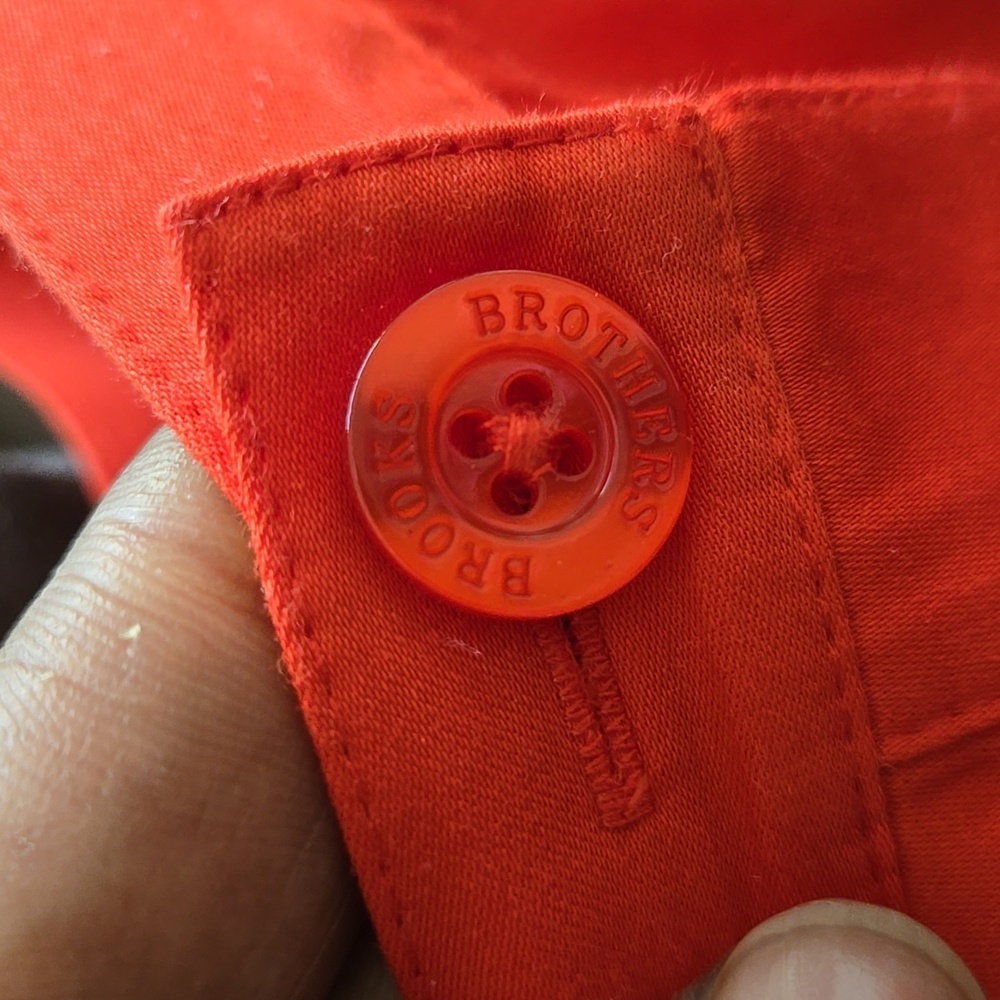 Coral Red Button-Front Skirt Preppy Academia Minimalist - Picture 4 of 9